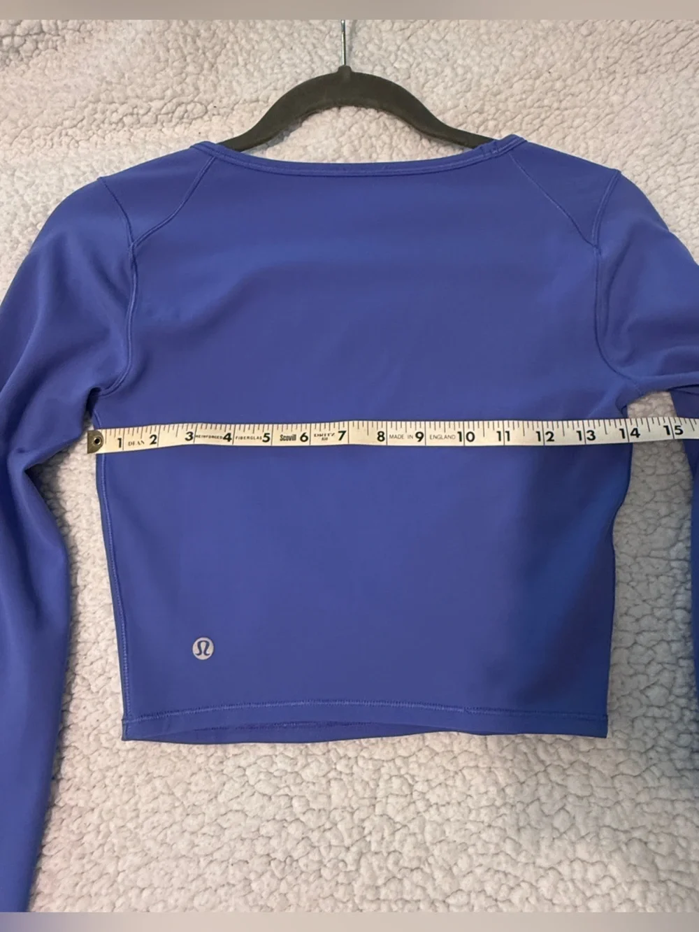 lululemon athletica Long-Sleeve Crop Top in Royal Blue